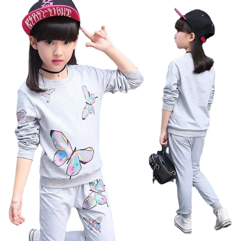 Children Sets New Spring and Autumn Kids Underwear O-Collar Warm Suit Casual Fashion Clothes Baby Girls 2 8 9 10 11 12 Years Old enlarge