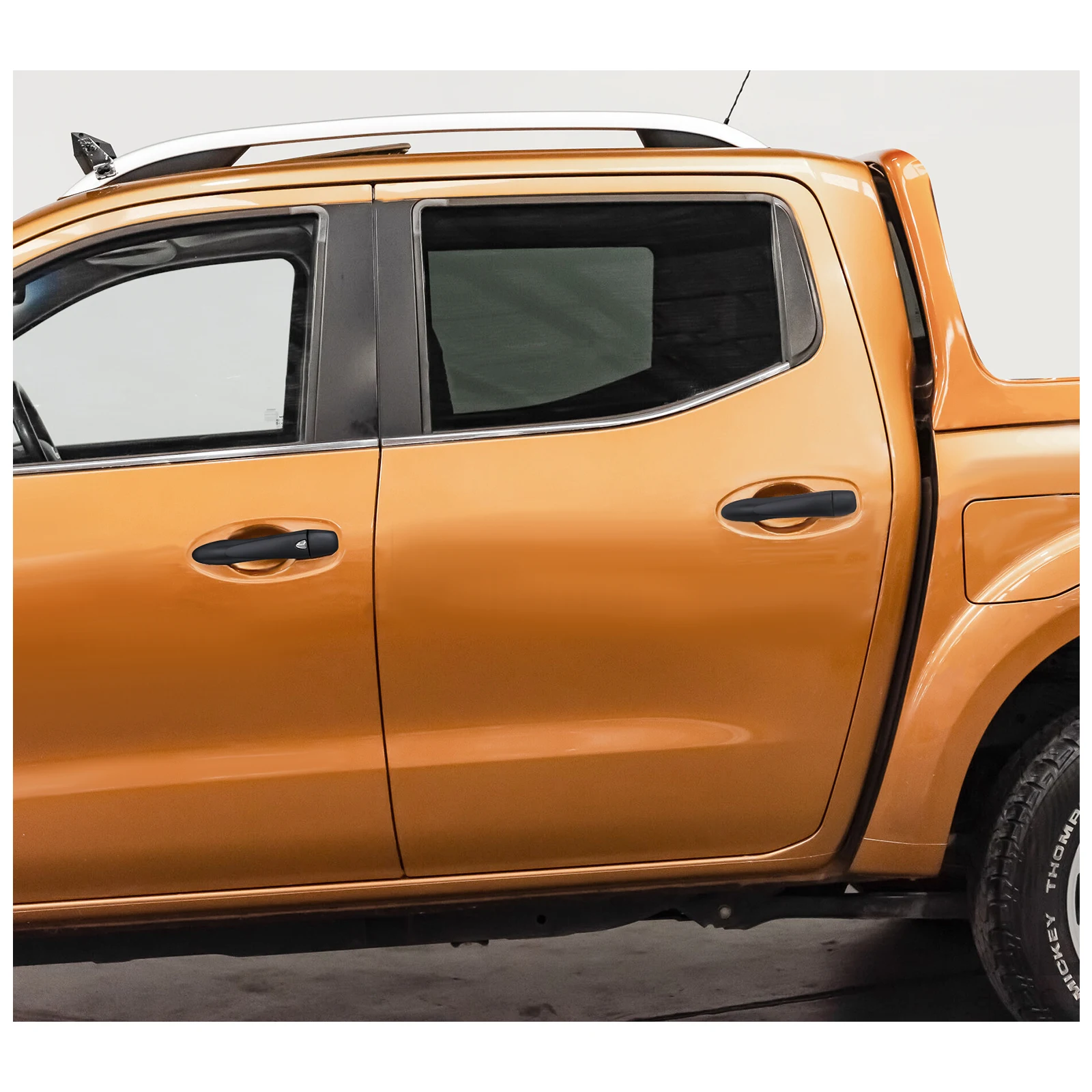 Матовая черная накладка на 4 дверные ручки автомобиля Накладка для Nissan Navara NP300 2015