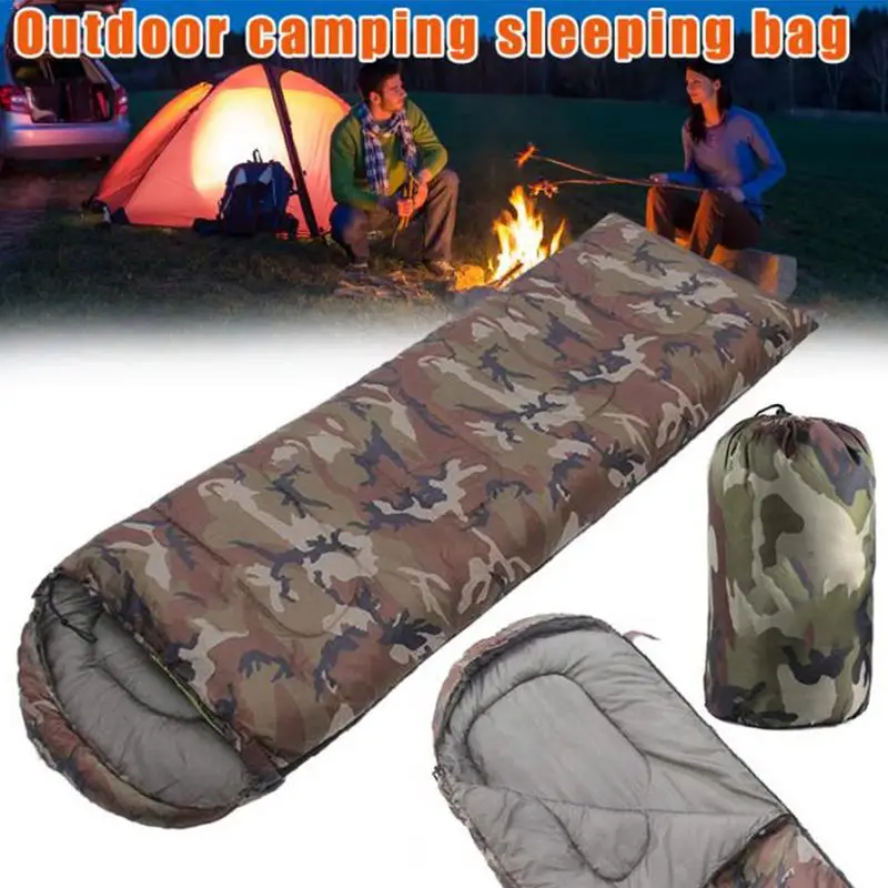 

190x75cm Cotton Sleeping Bag Portable Envelope Type Camping Sleeping Bag For Spring & Autumn Outdoor Travel Camp Bed Grassland