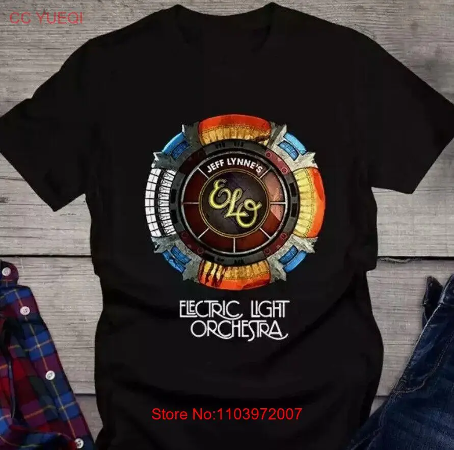 Электрическая женская футболка с оркестром надписью ELO популярная рубашка