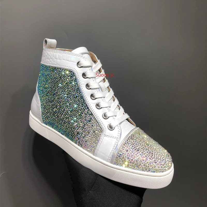 

Luxury Shoes Men's Shoes Red Sole Shoes Leather Low Top Rivet Men's Shoes Casual Shoes Couple Shoes Casual Sports Shoes35-47