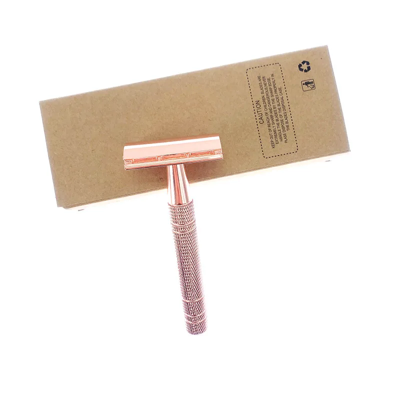 Rose Gold Razor Classic Double Edge Safety For Mens Shaving&ampWomens Hair Removal with Shaving Blades Manual Shaver | Красота и