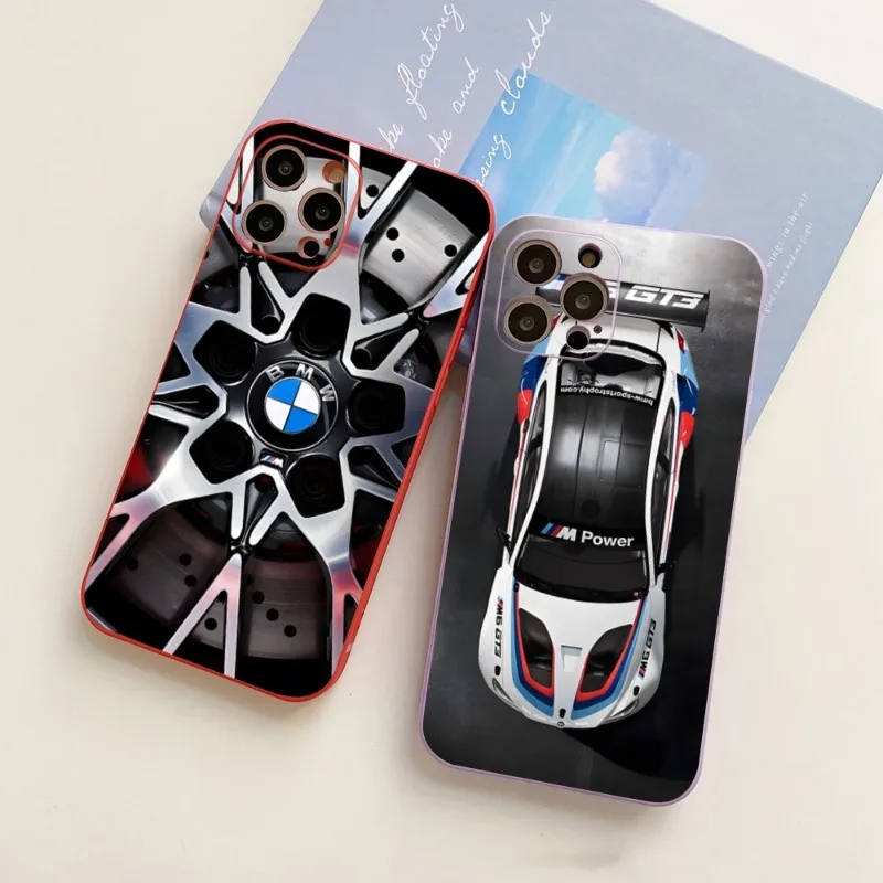 

Роскошный чехол для телефона в виде спортивного дрифта для BMW, силиконовый чехол карамельного цвета для IPhone 14, 12, 13, 11 Pro Max, Mini, X, XR, XS Max, 7, 8 Plus