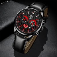 brand mens business leather quartz wrist watch fashion luxury men sports watches 2022 calendar date clock relogio masculino