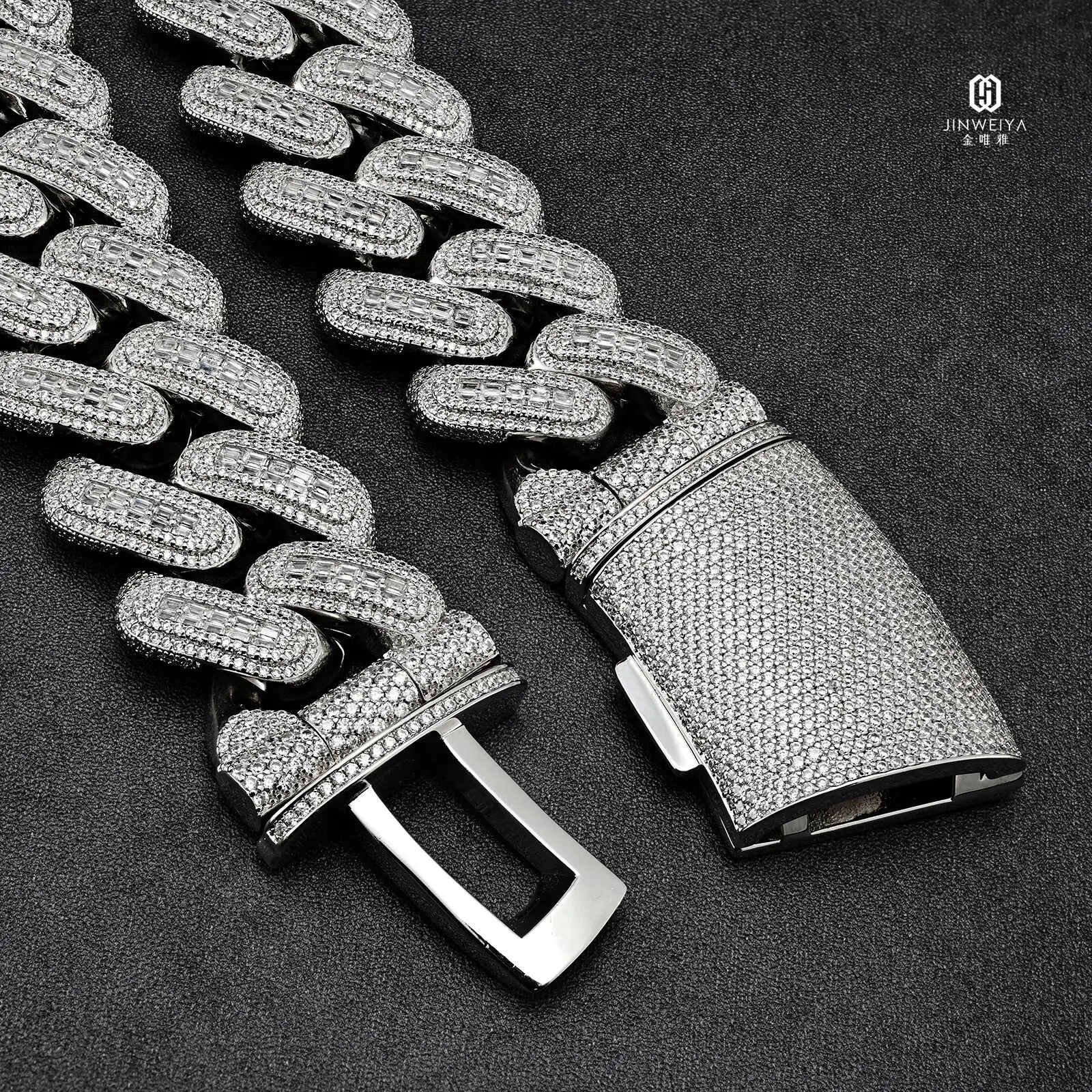 Hot Selings 2024 Vvs Алмазная цепочка Cuban Link Муассанит Ice Out Chain Пользовательские