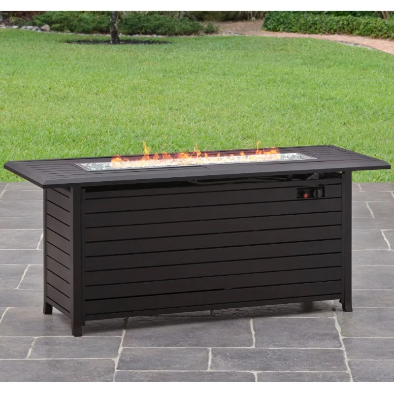 

Better Homes & Gardens Carter Hills 57" x 21" 50000 BTU Propane Gas Dark Bronze Finish Stainless Steel Aluminum Fire Pit