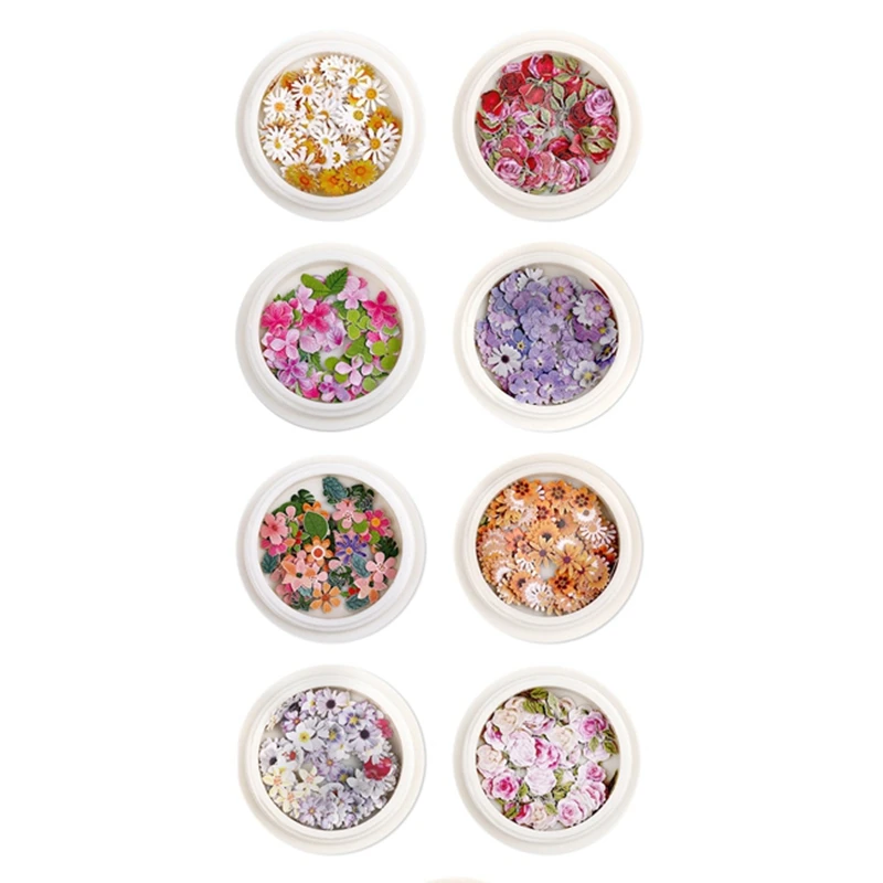 

6 коробок, наклейки для ногтей, 3D принадлежности для ногтевого дизайна, наклейки, декоративные Типсы, маникюрный декор, смешанные аксессуары...