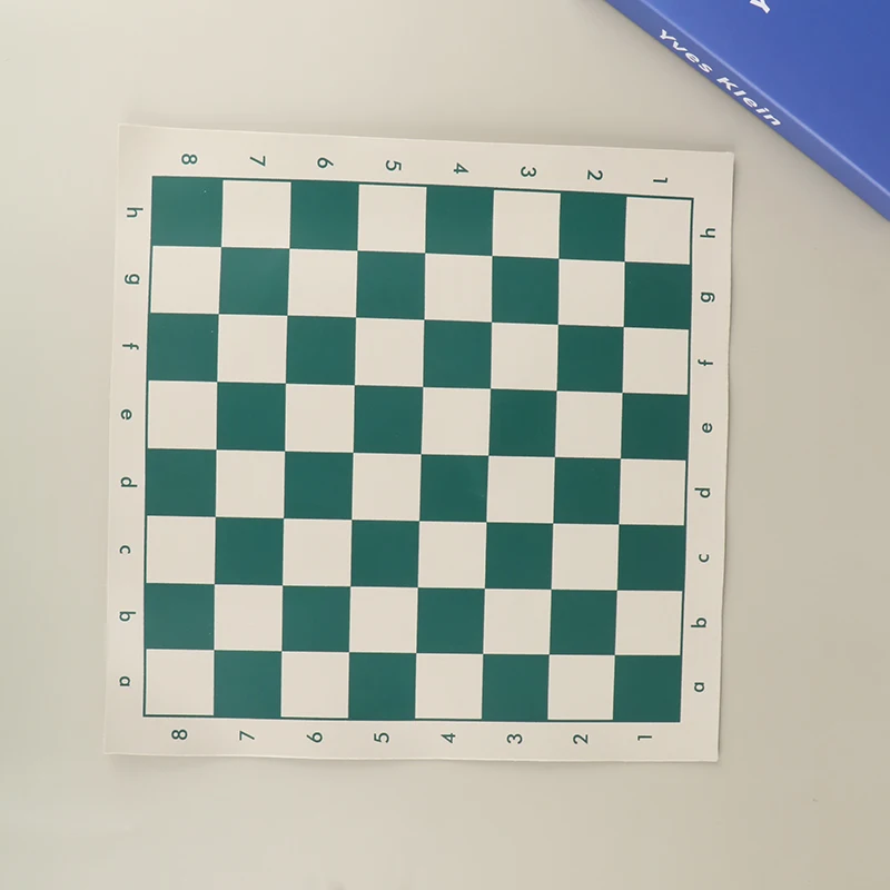 

1Pc Foldable Chess Board Soft PVC Leather 34.5cm Portable Soft Rollable Leather Durable Chessboard International Chess Board
