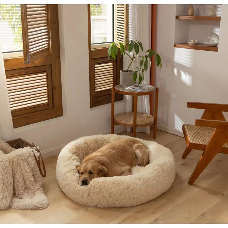 

PlushRound Pet Nest Ordinary Warm Mat Nest for Cats and Dogs Size50cm Thicken Pet Blanket Sleeping Mat Warm Dog with CottonDuvet