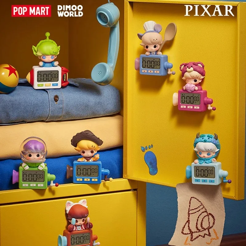 Фото POP MART DIMOO WORLD PIXAR Series: Магнит на холодильник с таймером, серия Blind Box, игрушки-сюрпризы, коллекционные фигурки, подарки №3