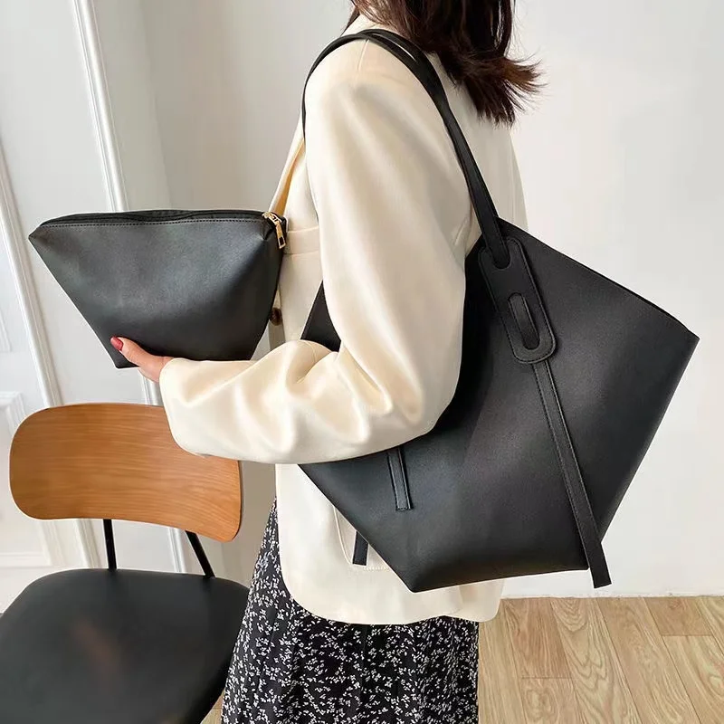 

Popular Large-Capacity Fashion Tote Bag 2022 Spring New Korean Version Simple Handbag Women's Single Shoulder Bag Ladies Bag