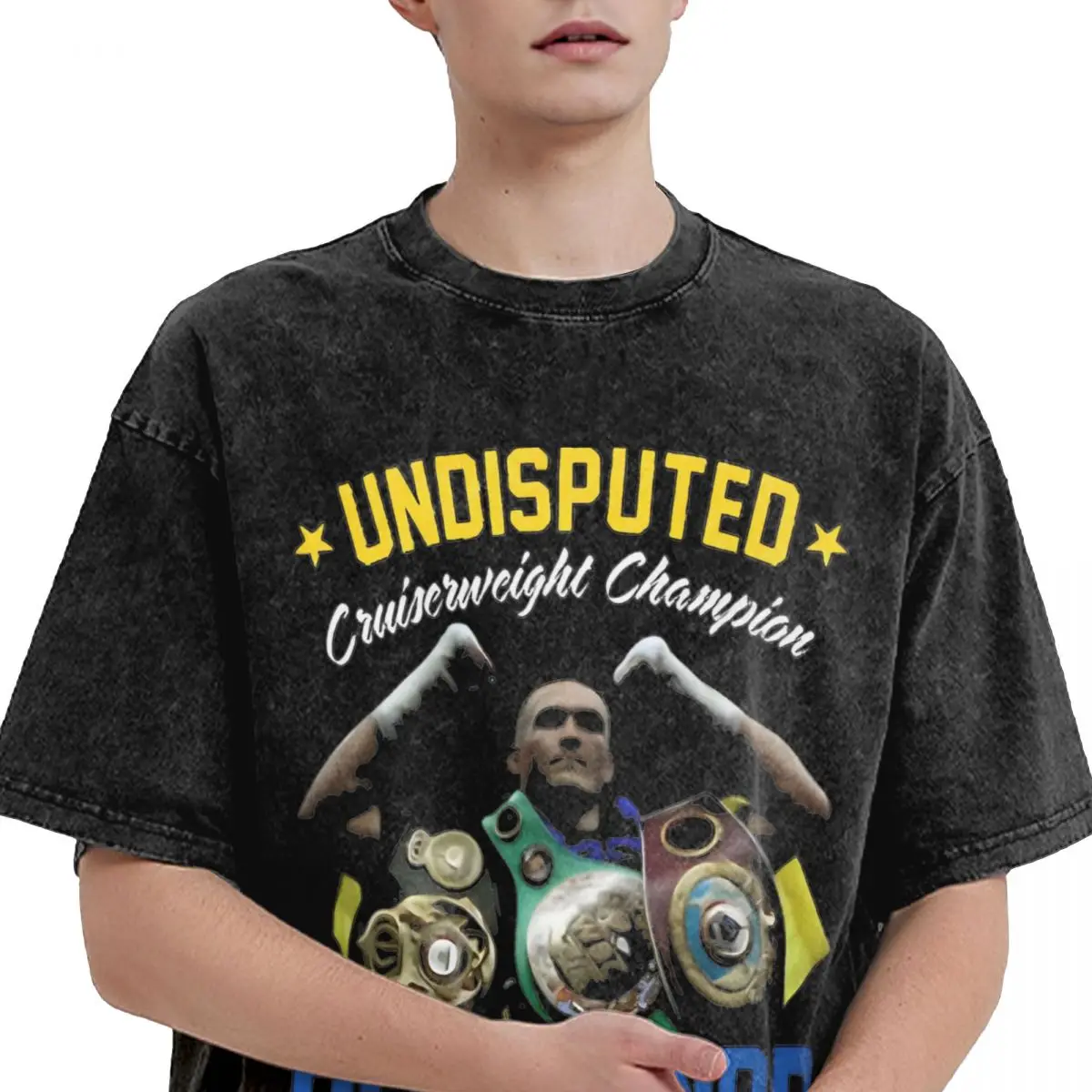 Футболка Oleksandr Usyk летняя уличная футболка 2024 хлопковая в стиле хип-хоп для мужчин