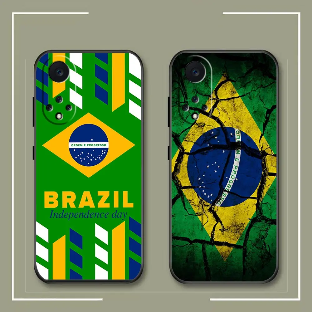 Case For Huawei NOVA Y90 Y70 Y61 10 9 9 Plus 8 8I 7 7I 6 SE 5 5I 4 3 3I 2 2S Lite Plus Pro Case Funda Coque Shell Flag Of Brazil