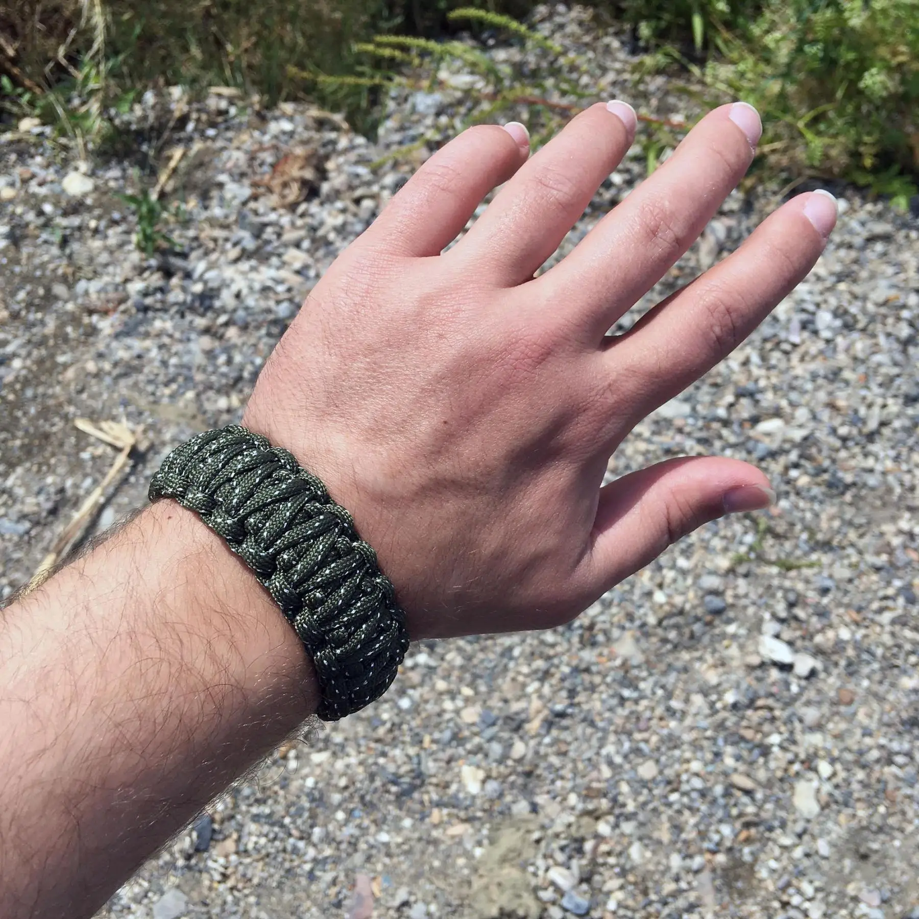 

Reflective Khaki Tactical Survival King Cobra Adjustable Handmade Paracord Bracelet CinarExtreme