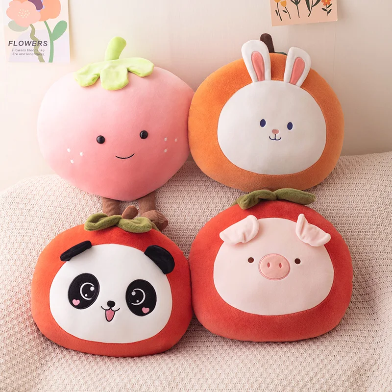 

Fruit Pillow Plush Toy Soft Comfortable Throw Pillow Strawberry Panda Pig Rabbit Rag Doll Sofa Cushion Send Girls Present