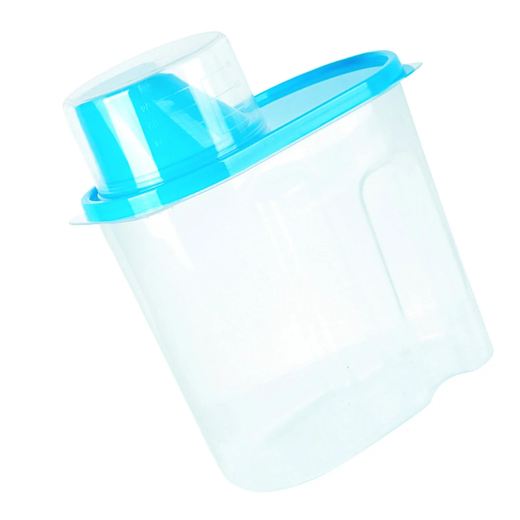 

2/3 Food Storage Box Plastic Sealpot Container Pantry Organizer Bin Kitchen Food Organizer Jar Blue 1 9L