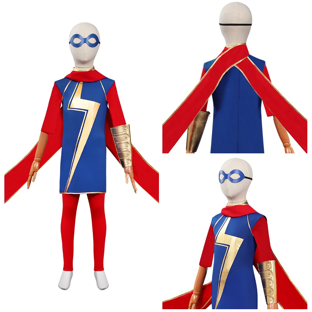 

Kids Children Kamala Khan Cosplay Costume Outfits Halloween Carnival Suit