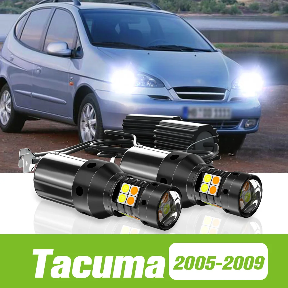 

2pcs For Chevrolet Tacuma 2005-2009 Dual Mode LED Turn Signal+Daytime Running Light DRL 2006 2007 2008 Accessories