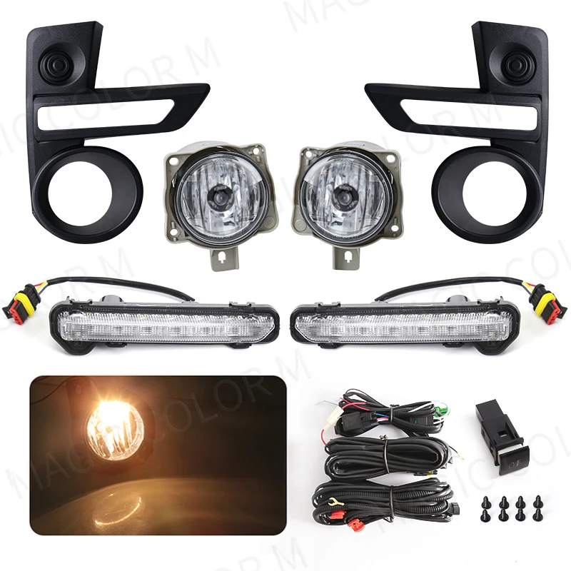 

Передние Галогенные Светодиодные Противотуманные Фары Для Toyota Raize 2020-2022 С ДХО И Функцией Поворотников, 12В, Черные