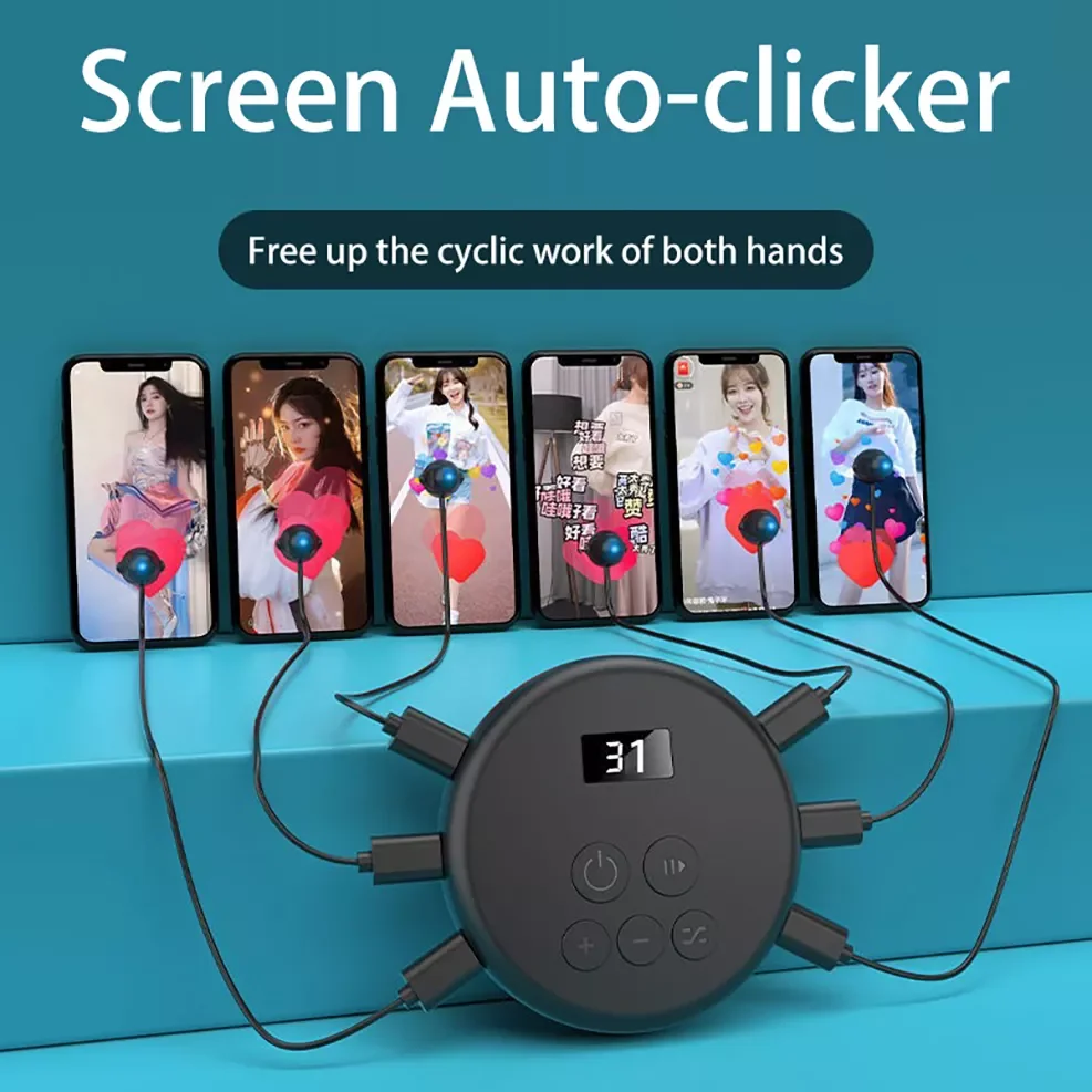 

Universal Mobile Phone Screen Auto-clicker Device Physical Simulation Finger Click Game Tiktok Continuous Click For ios android8