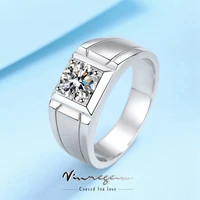 vinregem 925 sterling silver white gold 1ct moissanite 100 pass test diamond rings jewelry for women anniversary gift wholesale