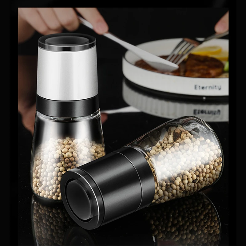 

Coarse Salt Pepper Grinders Mills Condiment Container Glass Bottle Shakers Kitchen Gadgets Spice Jar Cumin Pepper Grinding Tools
