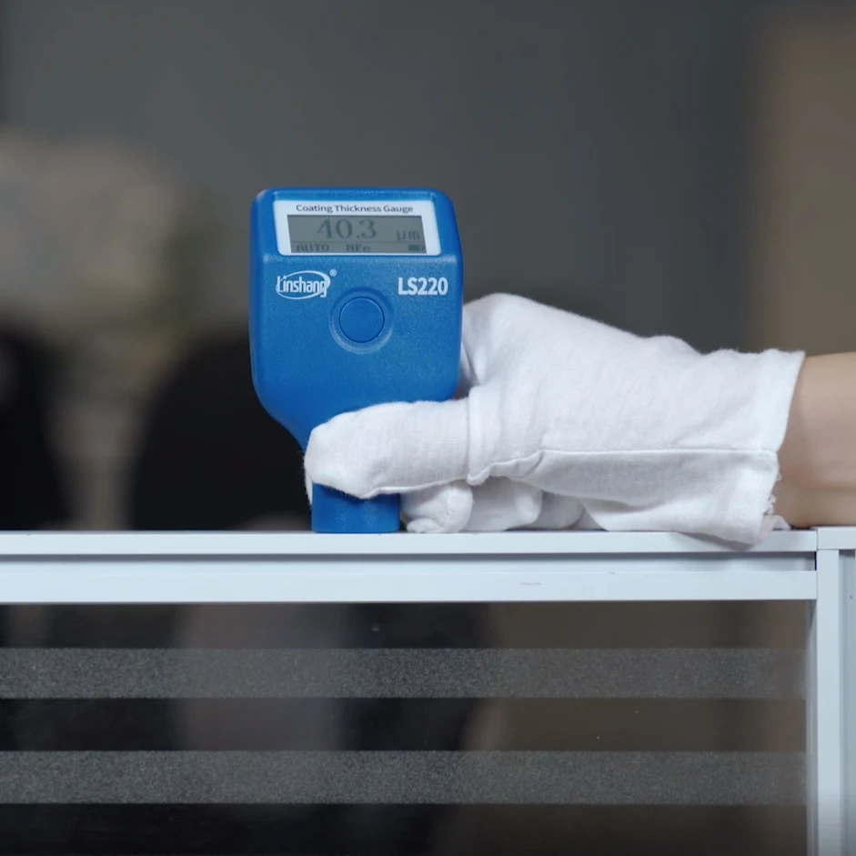 Фото Цифровой встраиваемый толщиномер Linshang LS220H DFT, измеритель толщины сухой пленки для измерения толщины лакокрасочного покрытия металлических подложек №4
