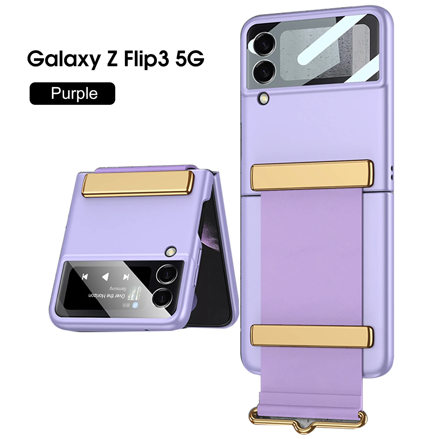 

Оригинальный GKK Матовый ультратонкий чехол для Samsung Galaxy Z Flip3, флип-чехол для 3 дюймов, портативный браслет с ремешком на запястье, защитная задняя крышка