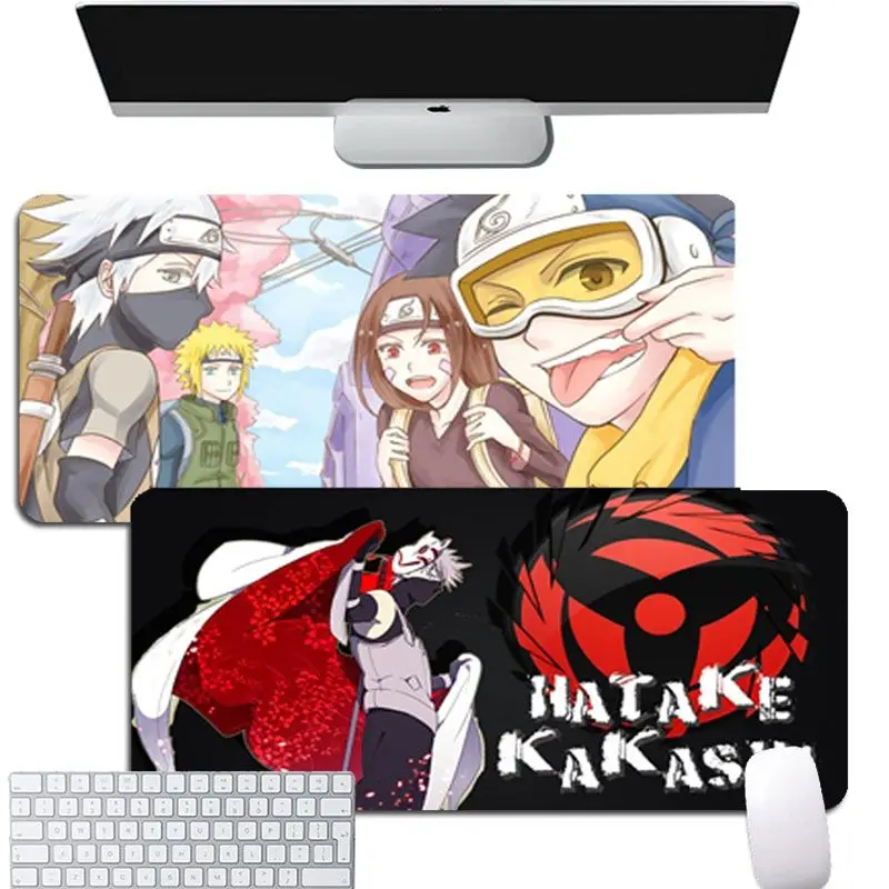 

BANDAI Naruto Kakashi 80x30cm XL Lockedge Table Mat Student Mousepad Gamer Computer Keyboard Pad Games Pad For PC Mouse Carpet