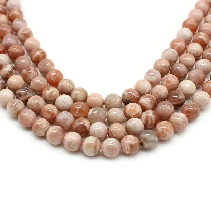 

Natural Orange Sun Stone Beads Loose Round Spacer Beads For Jewelry Making DIY Necklace Bracelets 15inches Strands 6mm/8mm/10mm