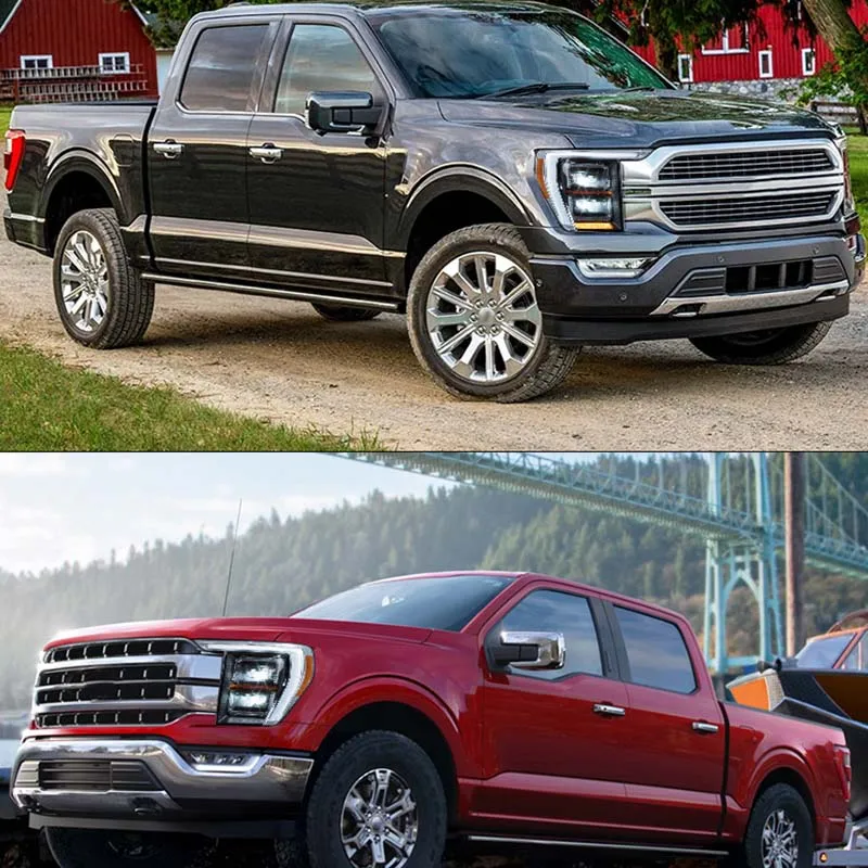 Автомобильные стайлинговые фары для Ford F150 2021 2022 2023 F-150 светодиодные линзы дневные