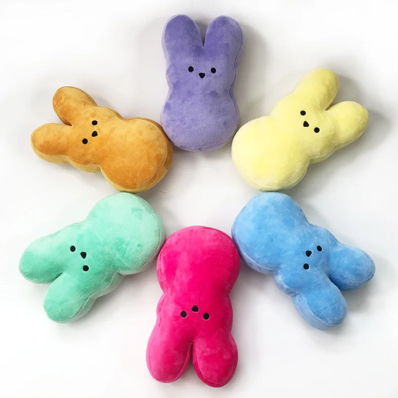 

15Cm Cute Easter Bunny Plush Dolls Kawaii Cartoon Soft Stuffed Animal Toy Soothing Playmates Calm Doll Home Decor Holiday Gifts