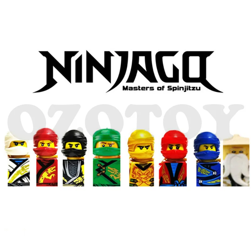 

8 Pcs/set Ninjago Building Blocks Soldiers Snakes Warrior Samurai Minifigures Anime Action Figure Movie Dolls Bricks Toys