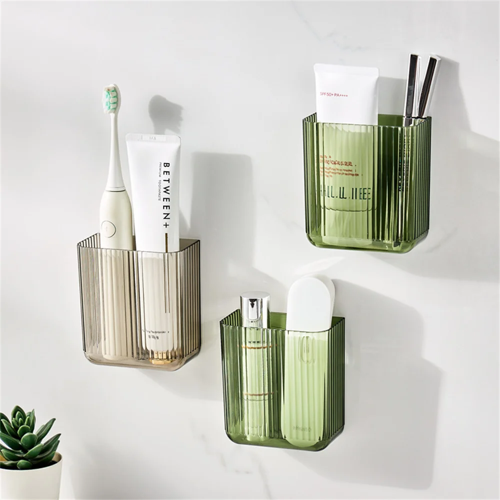 

Storage Tools Storage Box Wall-mounted Stripe Storage Basket High Quality Light Luxury Remote Control Storage Box Transparent