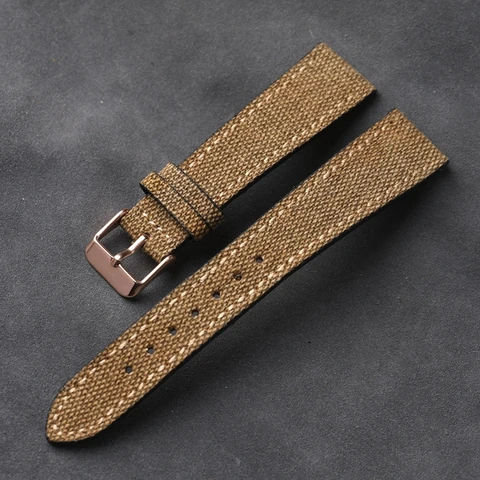 Мужской винтажный мягкий кожаный браслет ручной работы, Холщовый ремешок для наручных часов 18 19 20 21 22 мм