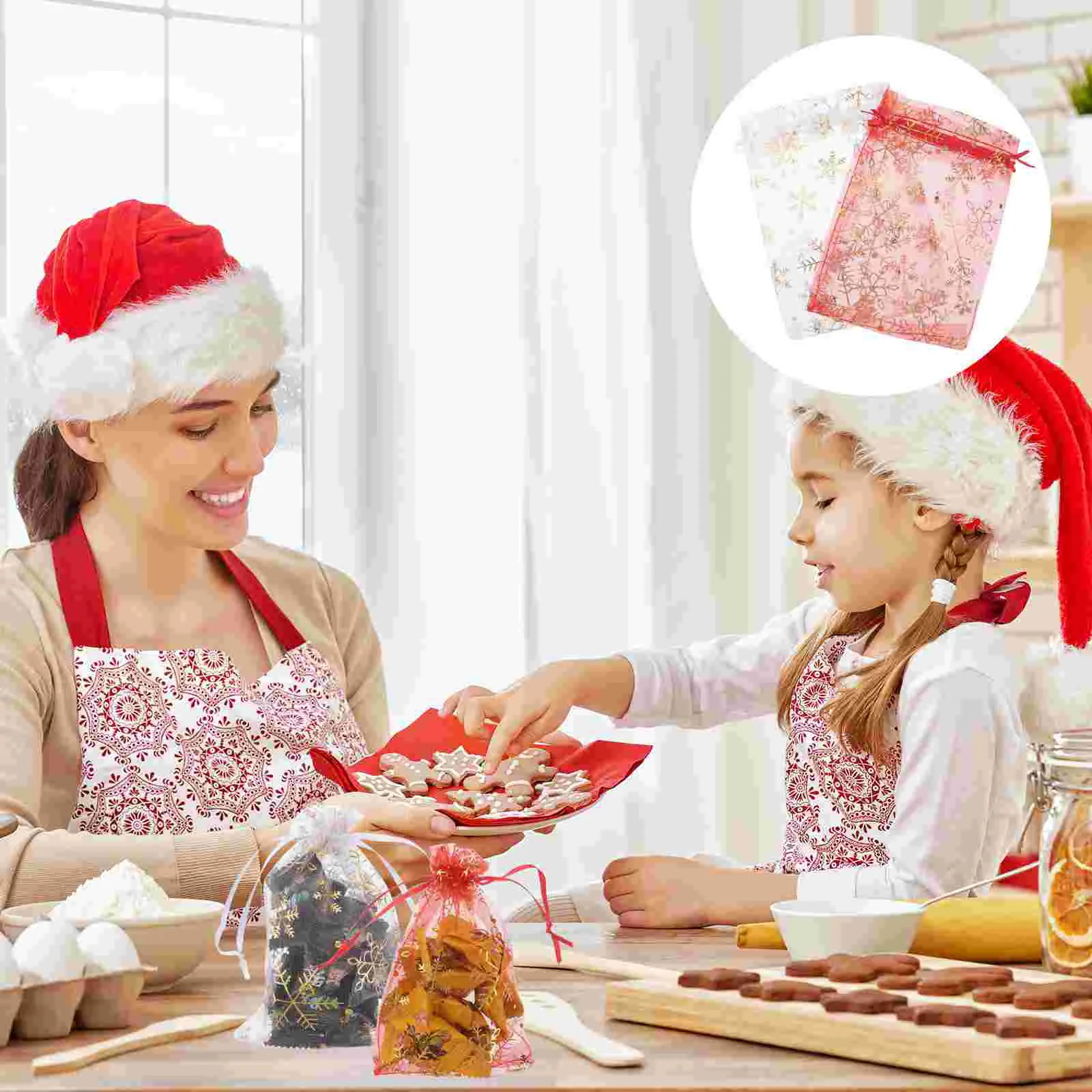 

Bags Drawstring Favor Decor Christmas Bag Small Packaging Organza Jewelry Party Case Home Wrapping Prop Decorative Cookie