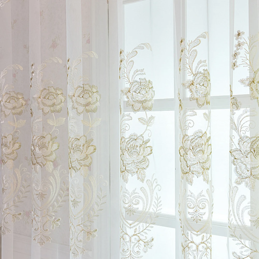 LOZUJOJU белый тюль занавеска с вышивкой в европейском стиле вуаль прозрачная марля