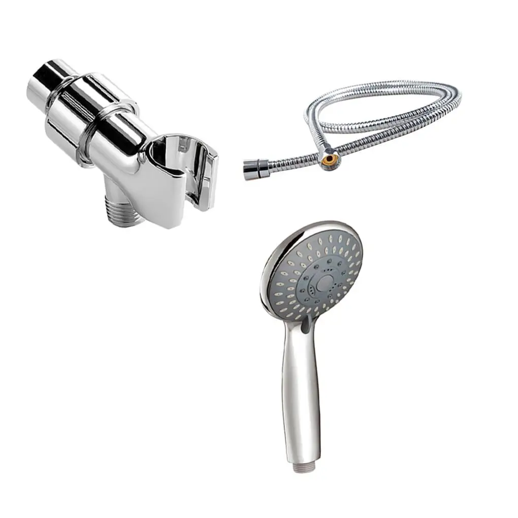 

Rain Shower Head Hose Bracket Set Stainless Steel Water Saving Showerhead Handheld Bath Spray Bathroom SPA Nozzle Accessories