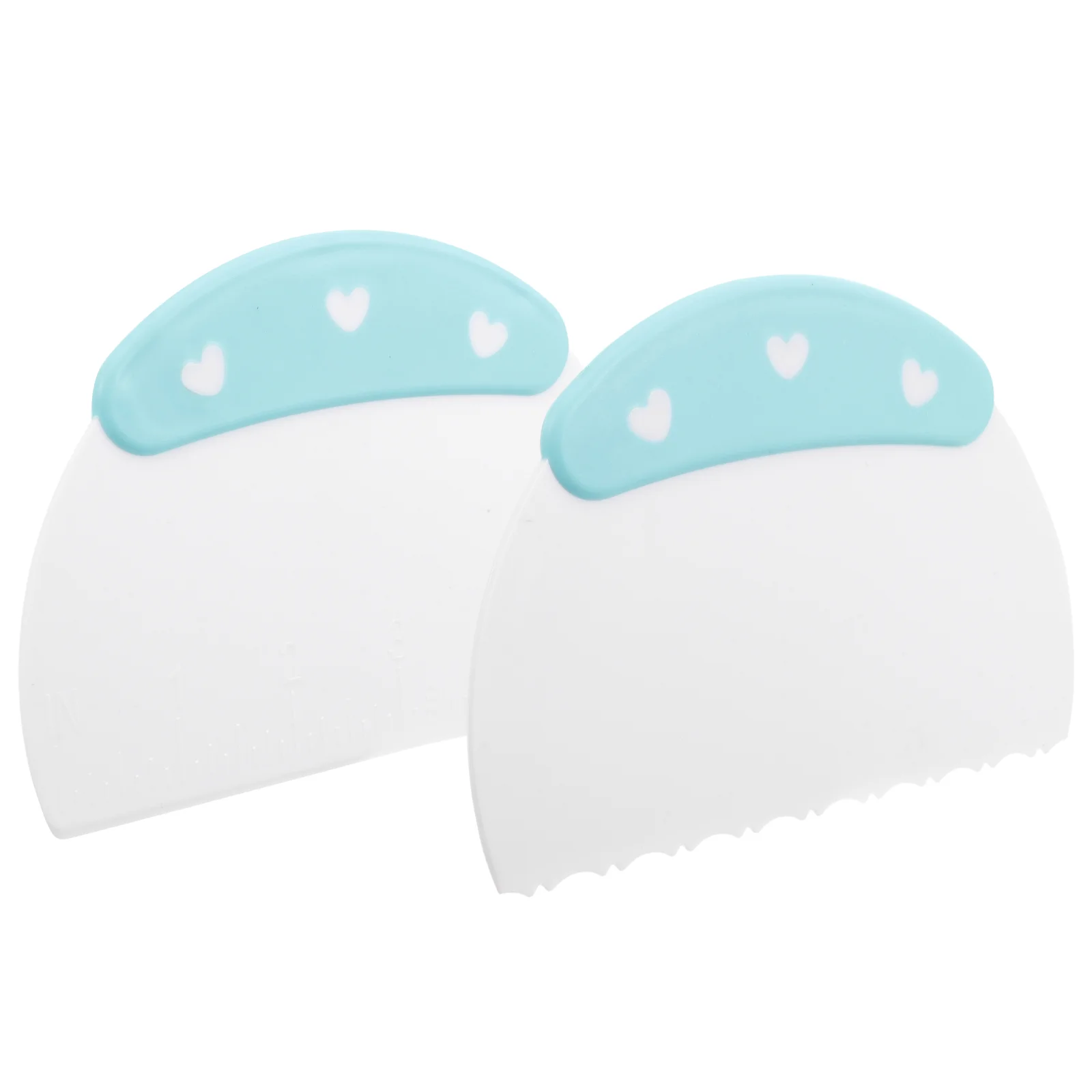 

2 Pcs Tool Bowl Scrapers Dough Food Pastry Cupcake Plastic Baking Cutters