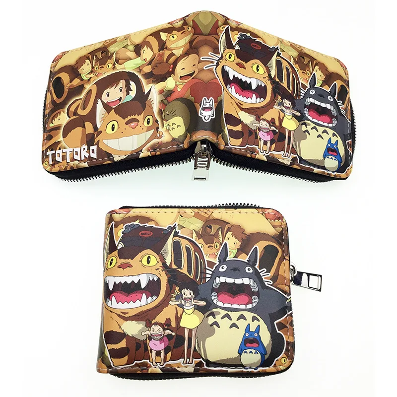 

Kawaii My Neighbor Totoro Wallet Card Holder Short PU Zipper Bi-Fold Coin Purse The Best Gift for Children