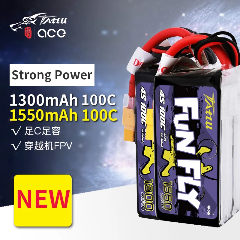 TATTU FunFly Series 1300 мАч 1550 1800 11 1 В 14 8 в 22 2 100C с разъемом XT60 для FPV 250 230 210 180 - купить по