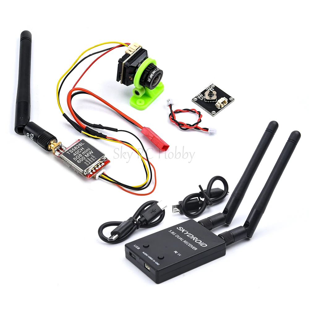 

Готовый к использованию FPV 5,8G TS5828L 40CH передатчик/Skydroid двойная антенна UVC 150CH полный канал/B19 1500TVL камера для радиоуправляемого дрона