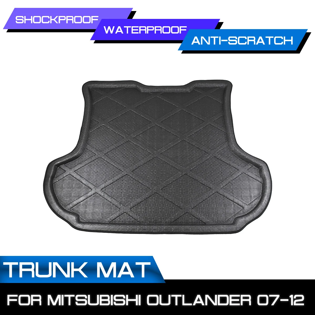 

Car Rear Trunk Boot Mat Waterproof Floor Mats Carpet Anti Mud Tray Cargo Liner For Mitsubishi Outlander 2007-2012