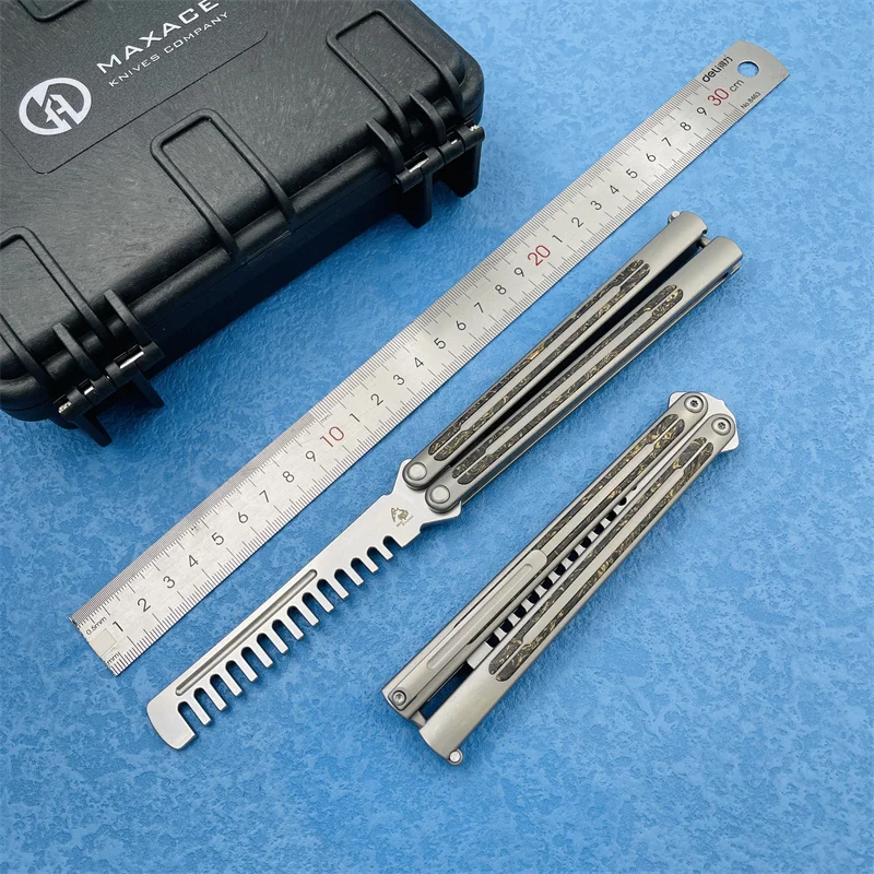 Ручка MAXACE из титанового сплава M390 Стальная Бабочка тренировочный крестообразный