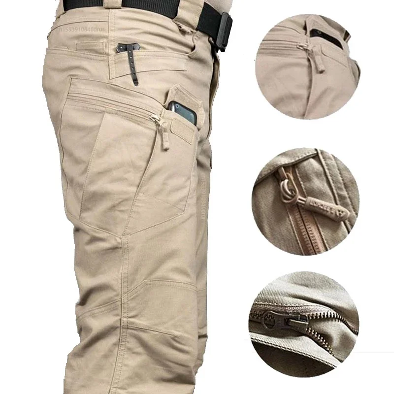 

Брюки-карго ZHANQI мужские тактические, армейские штаны спецназа в стиле милитари, хлопковые эластичные повседневные штаны стрейч с множеством карманов