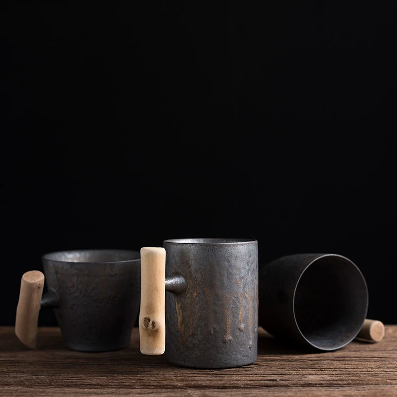 

Керамические чайные кружки в японском стиле, винтажная кофейная чашка, китайская посуда для напитков