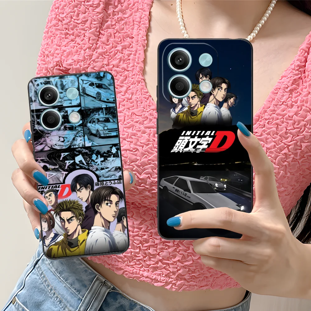 Чехол для телефона Initial D Takumi Xiaomi Redmi Note 13 12 11 10 9 8 7 6 S A Pro Lite Plus 5G черный чехол