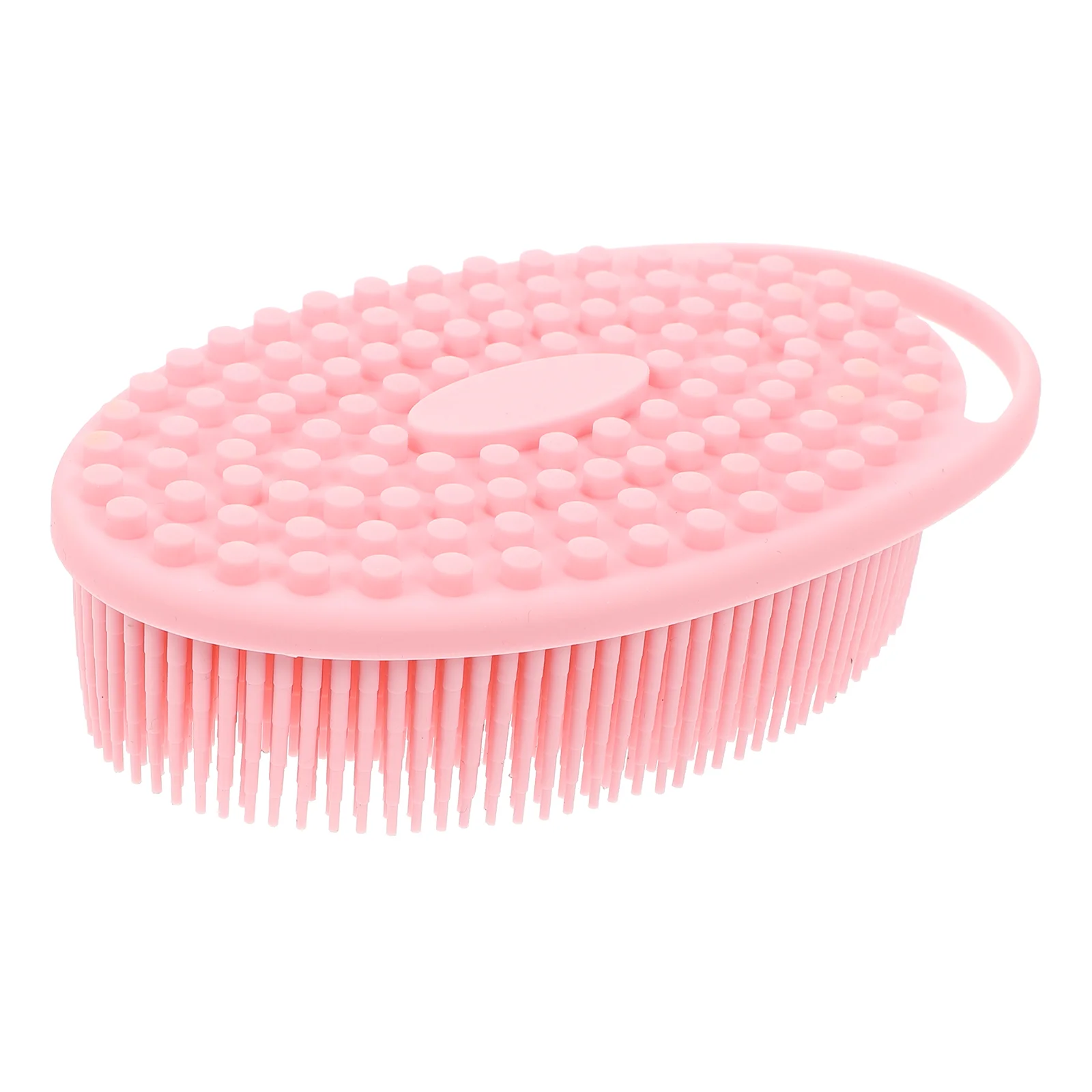 

Silicone Bath Brush with Hook Adorable Shampoo Brush Double-sided Shower Brush