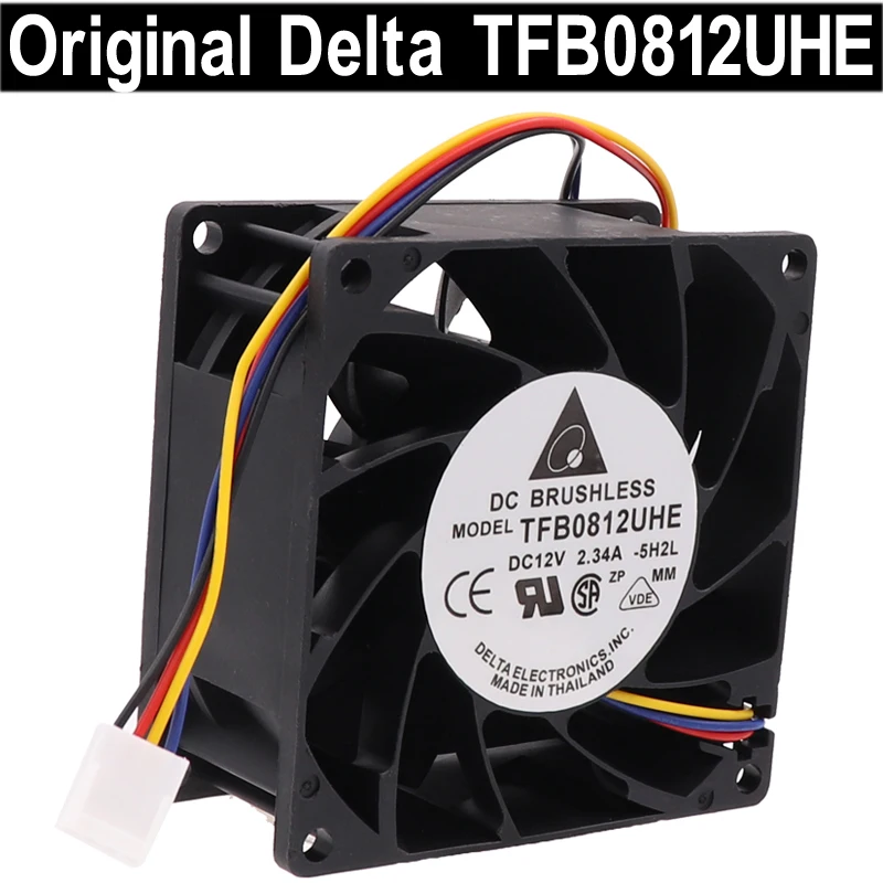 Охлаждающий вентилятор для Delta TFB0812UHE -5H2L 80 мм DC 12 В 2.34A инвертор квадратный осевой