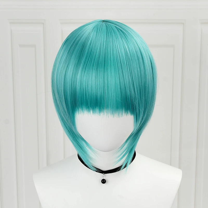 JOY&BEAUTY Hair Miku Cosplay Wig Long Heat Resistant Synthetic Hair Clip Ponytails Wigs + Wig Cap images - 6